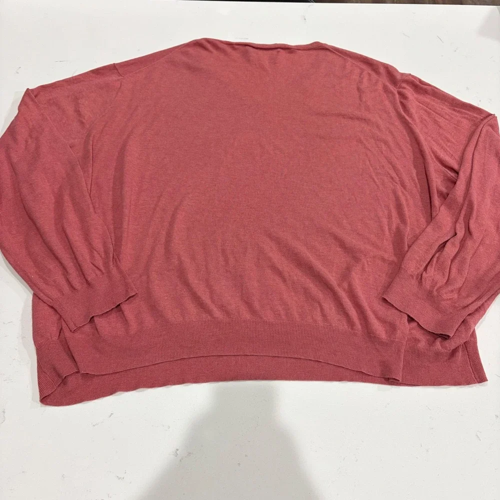Polo Ralph Lauren Pima Cotton V-Neck Sweater Mens 5XB Big Salmon Pink Pony Logo